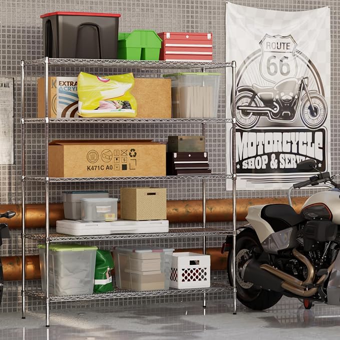 Regal Altair 21" Deep x 60" Wide x 74" Height Wire Shelving Kit | 5-Tier | NSF - Image 5