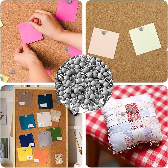 XIHIRCD 200pcs Push Pins, Map Tacks Round Head Map Push Pins Small Thumb Tacks - Image 7