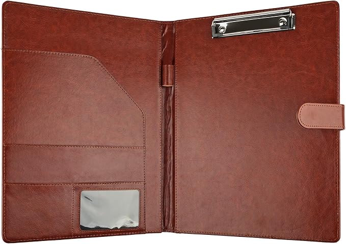 Professional Padfolio with Clipboard, Faux Leather Portfolio Folder Binder - Image 5