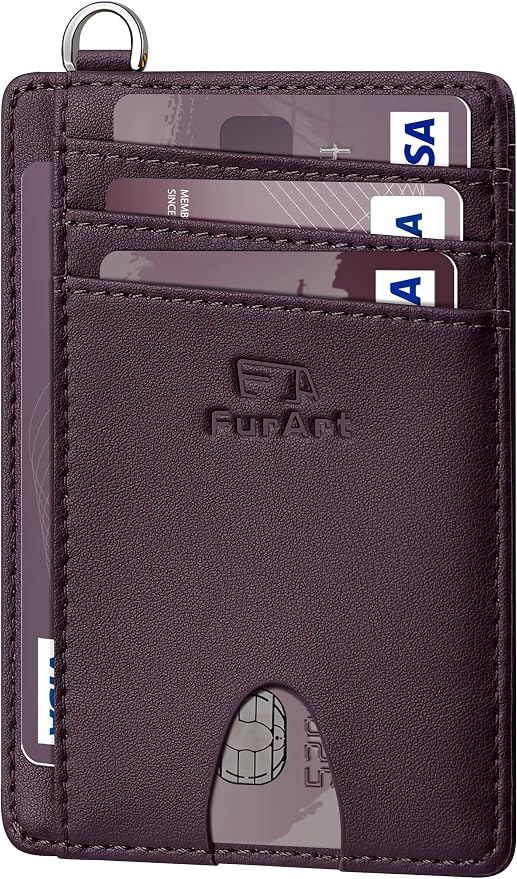 FurArt Slim Minimalist Wallet RFID Credit Card Holder by FurArt