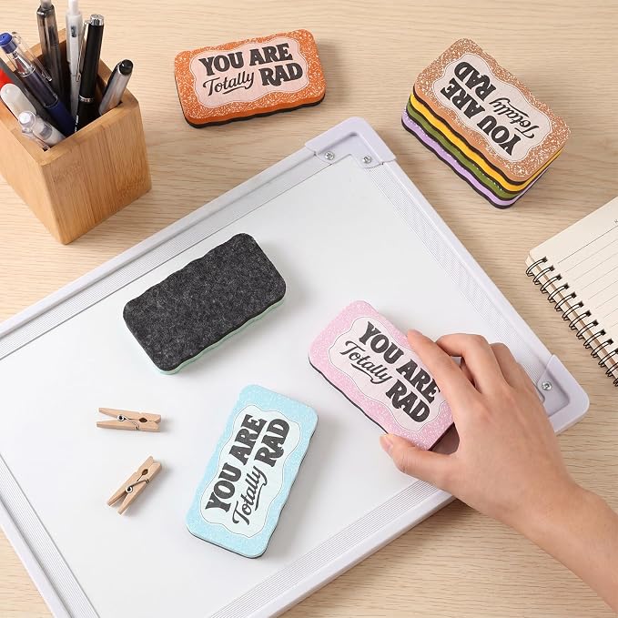 Lincia 8 Pcs Magnetic Dry Erase Erasers Composition Whiteboard Dry Erasers - Image 4