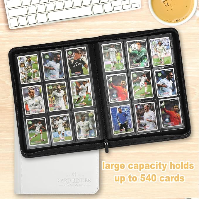 9 Pockets Card Binder, Premium Zip Trading Card Binder, 540 Double Sided Pocket - Image 3