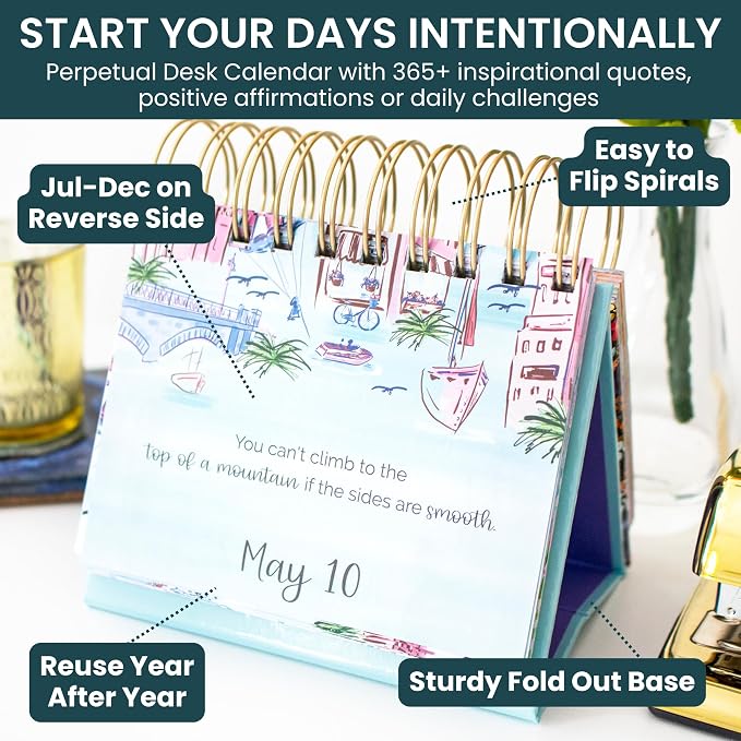 bloom daily planners Undated Perpetual Desk Easel/Inspirational Standing Flip - Image 2
