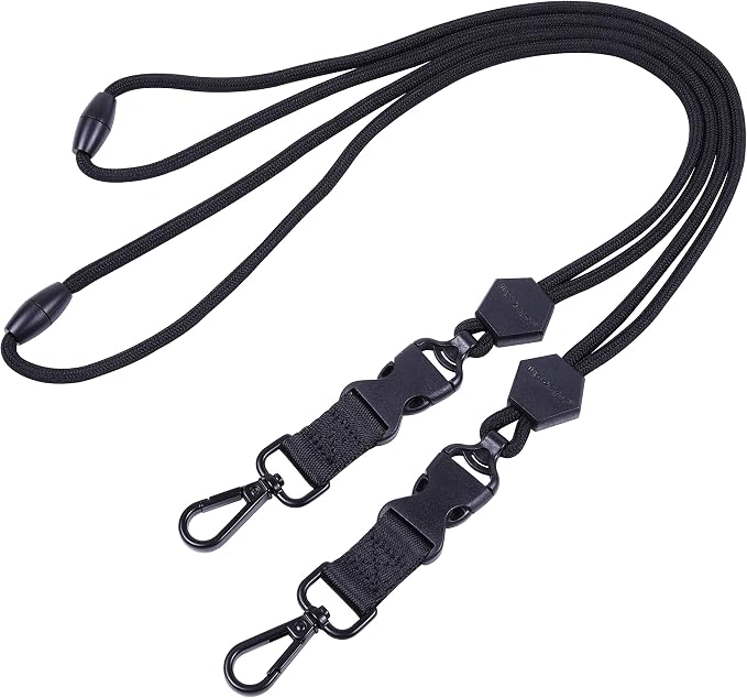 Wisdompro 2 Pack of 23 inch Durable Round Cord Heavy Duty Lanyard by Wisdompro