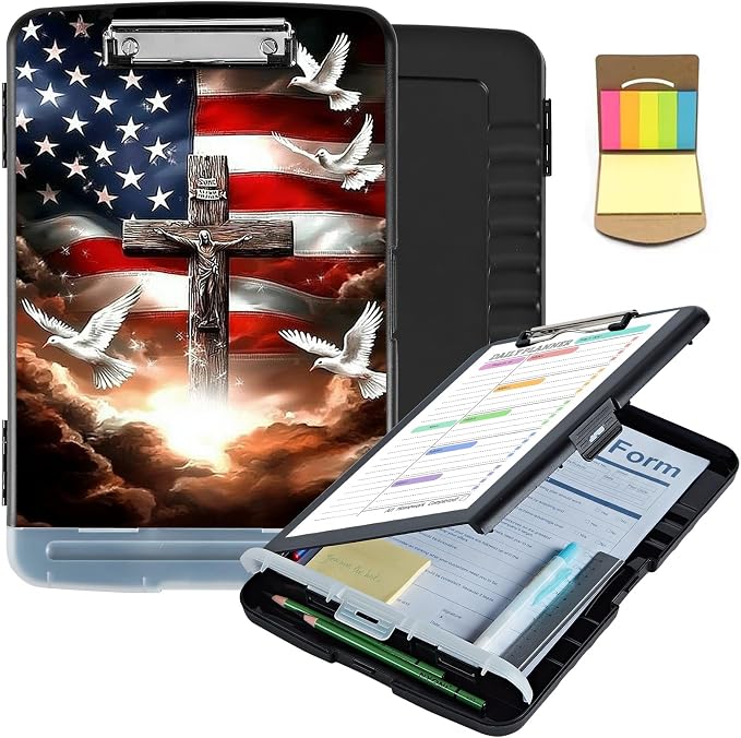 Clipboard with Storage, Clip Boards 8.5X11 with Storage Pen Holder, Heavy Duty by Unknown
