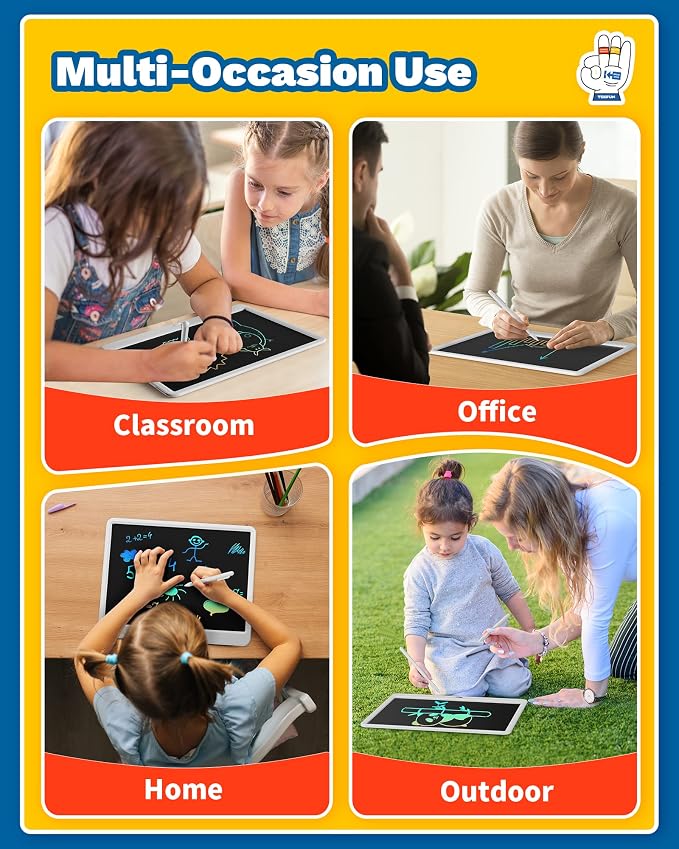 TEKFUN 15" LCD Writing Tablet Whiteboard Style, Large Reusable Writing Pad - Image 8