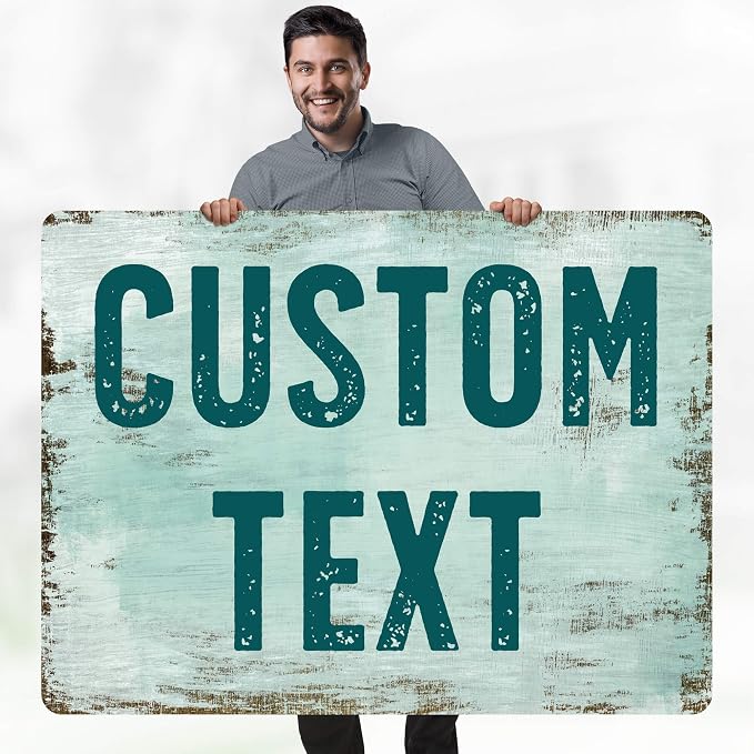 Custom Sign, Custom Street Sign, 11 Font Colors, 13 Font Styles, 4 Hole Options - Image 2