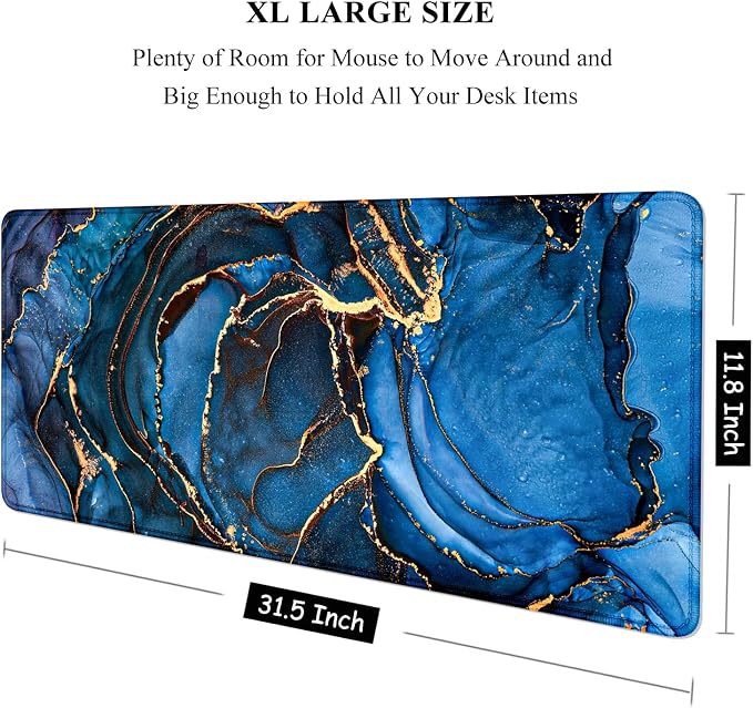 Auhoahsil Large Mouse Pad, XXL Desk Pad, Extened Mousepad 31.5" x 11.8" - Image 2