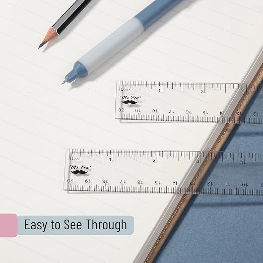 Mr. Pen- Plastic Ruler, 8 Inch, 3 Pack, Easy-to-Read Markings | - Image 4