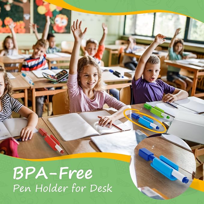 Pen Holder Set of 10, Adhesive Silicone Pen Holder - Image 2