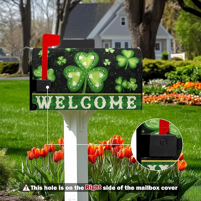 Welcome St Patrick's Day Mailbox Cover Magnetic Standard Size St Patricks Day - Image 2