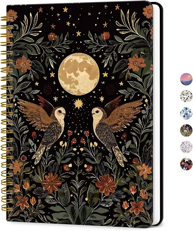 ZOTIA Lined Spiral Journal for Women, A5 Pretty Hardcover Notebook for Work by Zotia