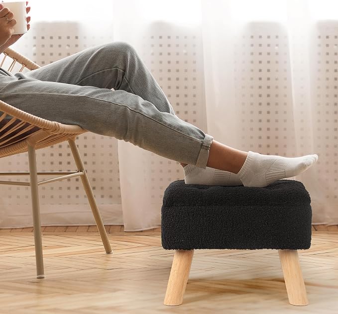 OGEMXU Storage Ottoman, Small Foot Stool Ottoman - Image 2