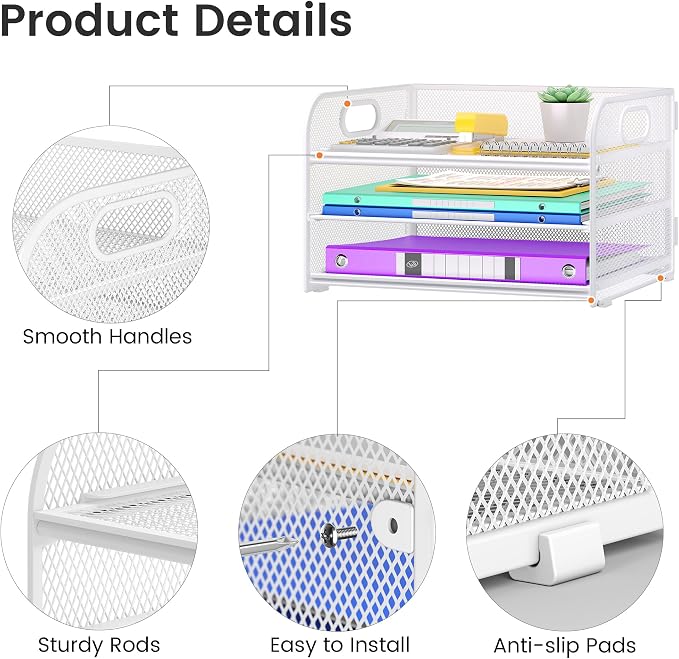 Cawukege 3 Tier Paper Organizer - Image 3