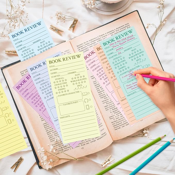 L1rabe Colorful Book Review Bookmarks - Image 4