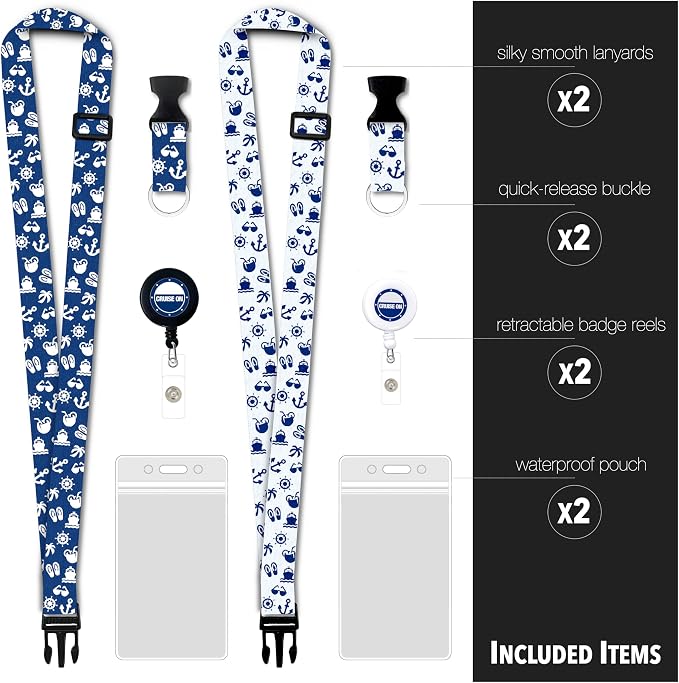 Cruise On Cruise Lanyard for Ship Cards – 2-Pack Retractable Badge & Waterproof - Image 6