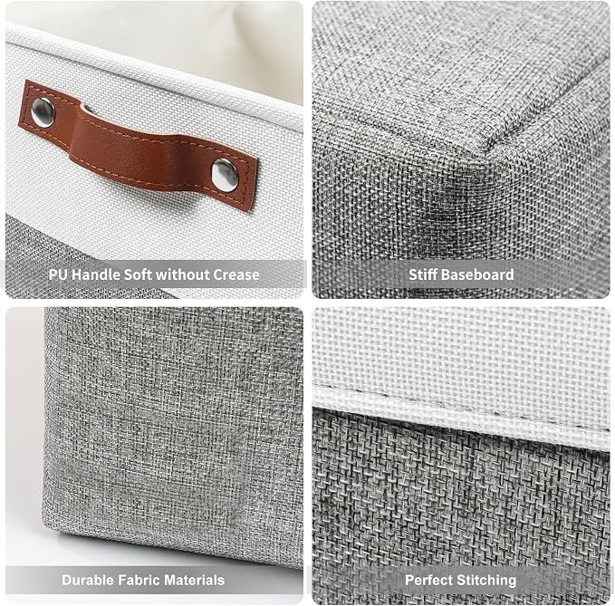 Bagnizer Collapsible Fabric Storage Cubes 11x11 Cube Storage Bins, 4 Pack - Image 5