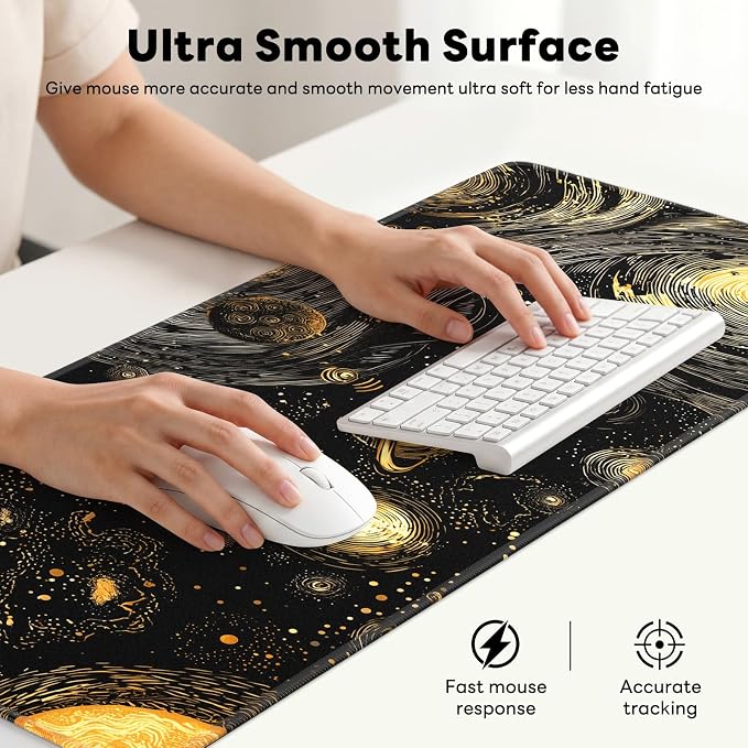 Desk Mat, Big Desk Pad, 31.5x11.8 Inches Extended Big Gaming Mouse Pad - Image 5