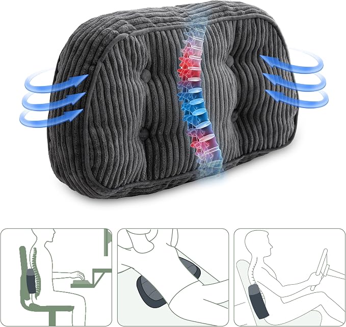 HIGOGOGO Lumbar Support Pillow for Recliner Chair/Accent Chair/Couch/Office - Image 2