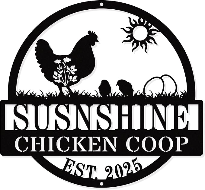 Personalized Chicken Coop Metal Signs Custom Chicken Coop Decor Chicken Coop by HYTSIGN