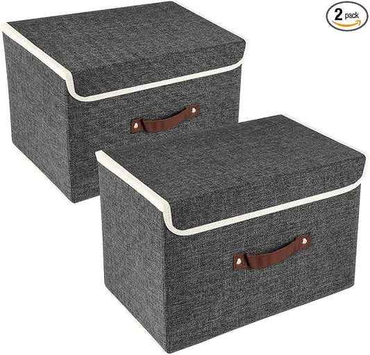 TYEERS Collapsible Storage Boxes, Washable Fabric Storage Bins by StorageOrganization