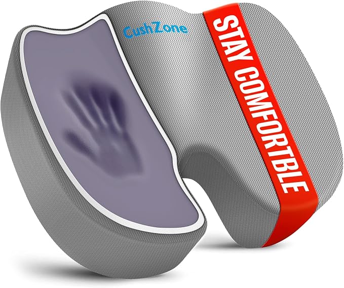CushZone Seat Cushion, Office Chair Cushions, Car Seat Cushion, Non-Slip by CushZone
