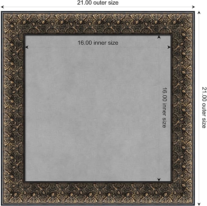 Amanti Art Black Framed Magnetic Board 21x21 Small Vision Board - Image 3