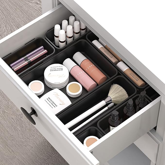 Simple Houseware Interlocking Desk Drawer Bins Organizer, 10 Packs - Image 3