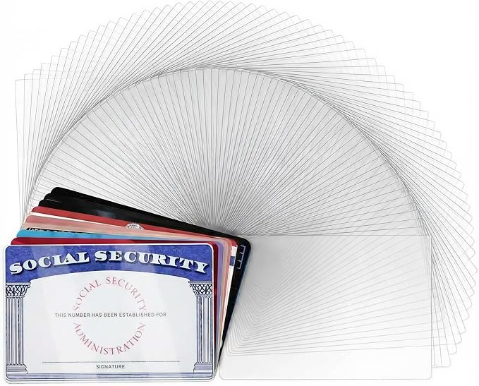 80 Pack Social Security Card Protector Medicare New Credit Card Holder by UEHSNI