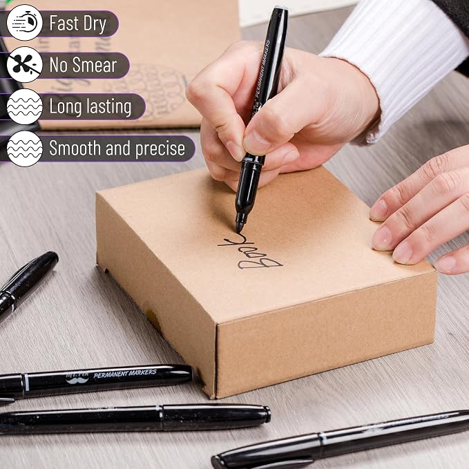 Mr. Pen- Permanent Markers, 12 Pack, Fine Tip - Image 3
