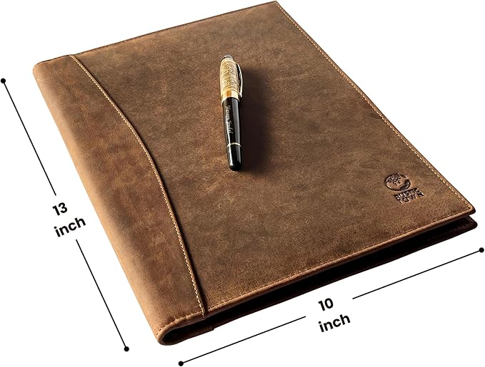 Leather Business Portfolio by Rustic Town | A4 Conference Folder Gift - Image 2