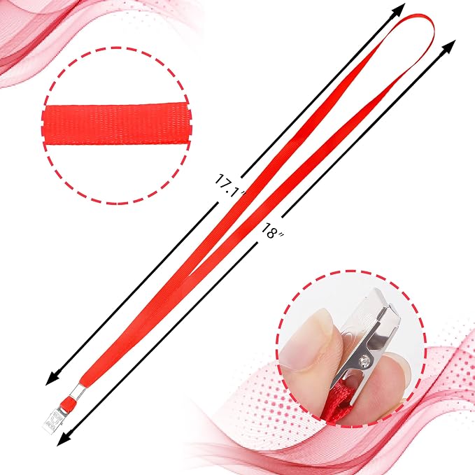 LOCONHA 100 Pack Red lanyards Lanyards - Image 2