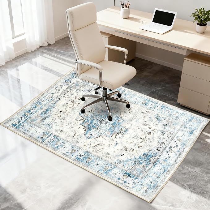 Office Chair Mat for Hardwood Tile Floor, Machine Washable Office Area Carpet - Image 7
