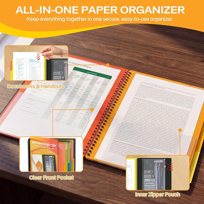1 Pack 18 Pocket Poly Project Organizer - Image 5