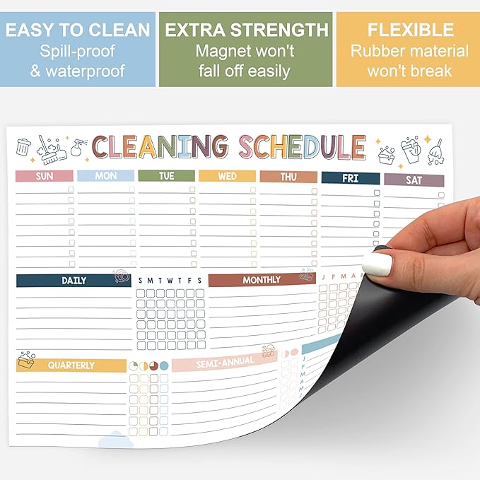 Magnetic Cleaning Schedule and Checklist Dry Erase Board - Image 5