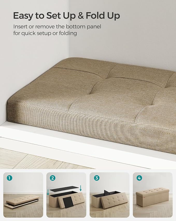Folding Storage Ottoman Bench by SONGMICS - Image 7
