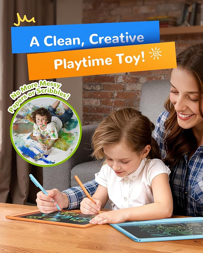 KOKODI LCD Writing Tablet, 12 Inch Colorful Toddler Doodle Board Drawing Tablet - Image 6