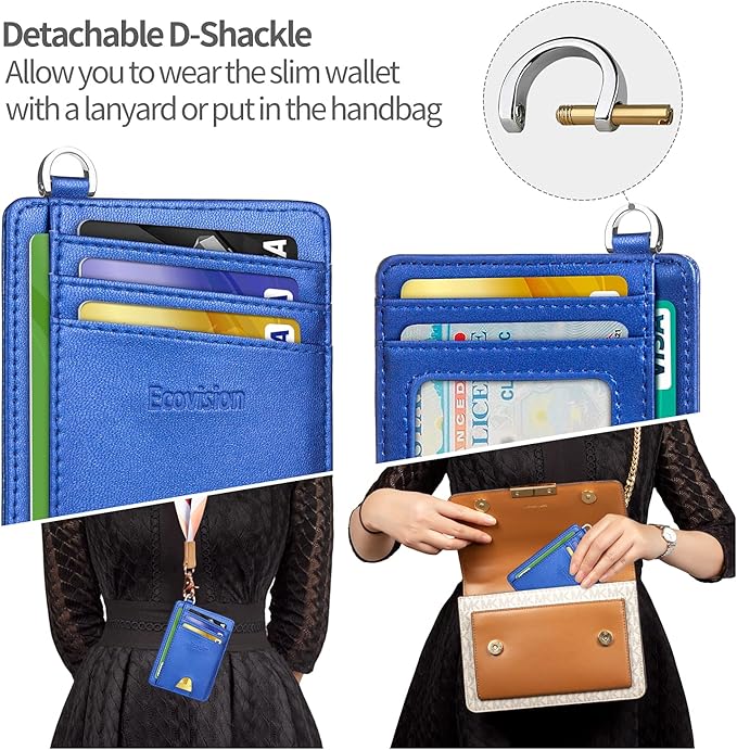 Slim Minimalist Front Pocket Wallet, RFID Blocking Credit Card Holder Wallet - Image 3