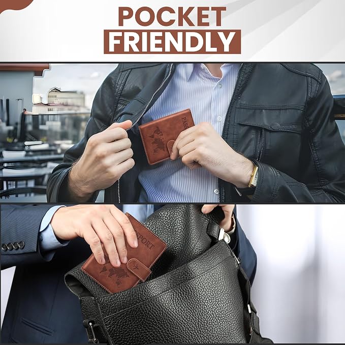 Passport Holder for Travel Essentials, Passport Wallet Cover Case for Travel - Image 5