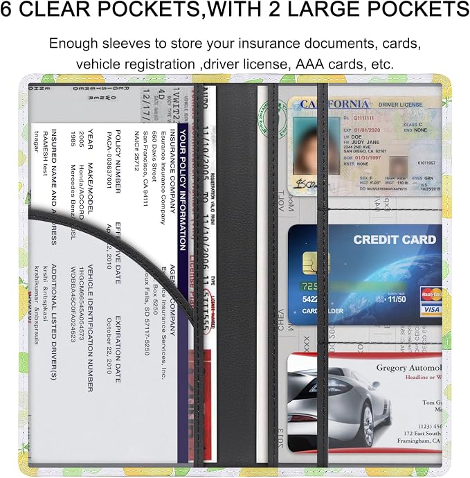 LumiMokki Premium Car Registration & Insurance Card Holder - Image 4