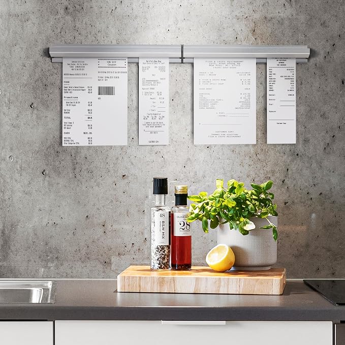 Restaurant Ticket Holder, 16/18/24/28/30" Check Rack Order Receipt Rail Display - Image 4