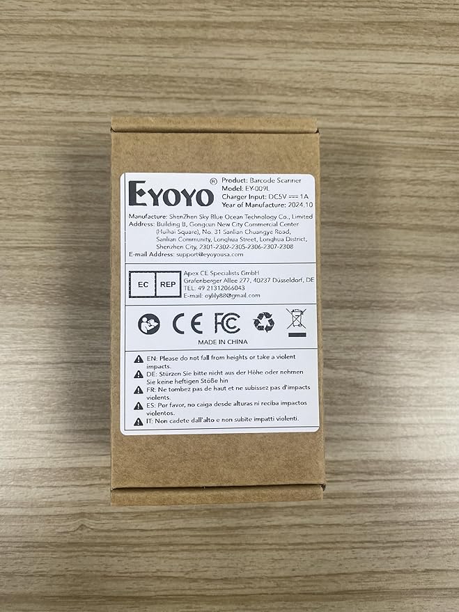 Eyoyo Mini 1D Bluetooth Barcode Scanner, 3-in-1 Bluetooth & USB Wired & 2.4G Wireless Barcode Reader Portable Bar Code Scanning Work with Windows, Android, iOS, Tablets or Computers(Pink)-DeskLoop Office