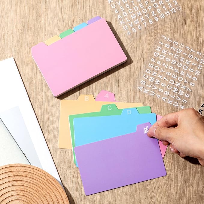 Harloon 50 Pack 3 x 5 Inch Index Card Dividers - Image 6