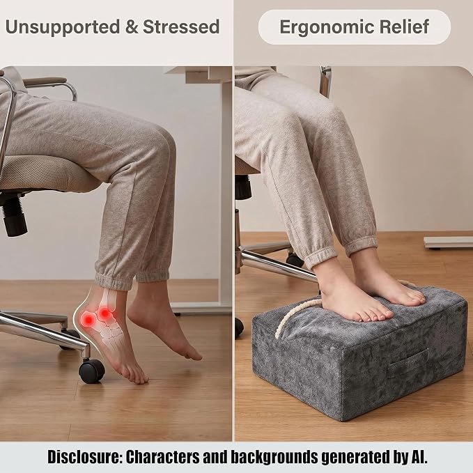 Keep Warm Foot Stool Foot Rest for Under Desk At Work | Office Footrest - Image 6