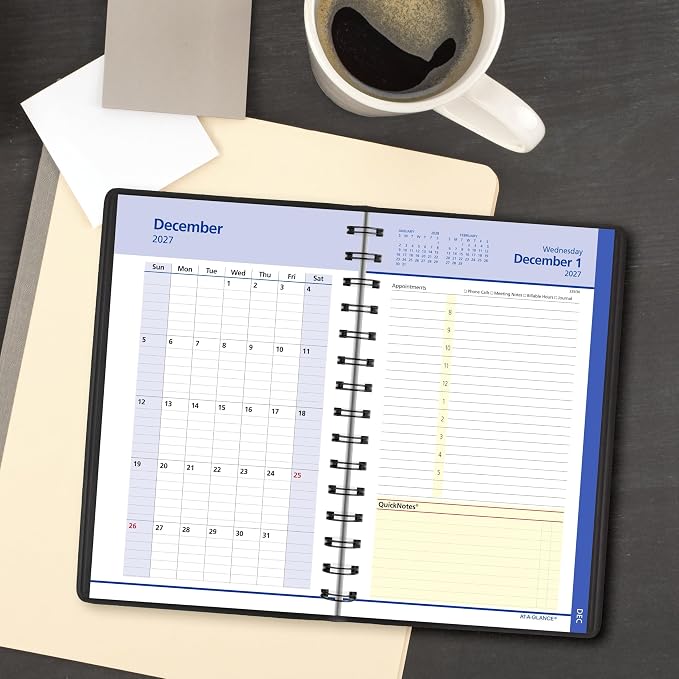 AT-A-GLANCE 2027 Appointment Book Planner, Daily & Monthly, QuickNotes - Image 3