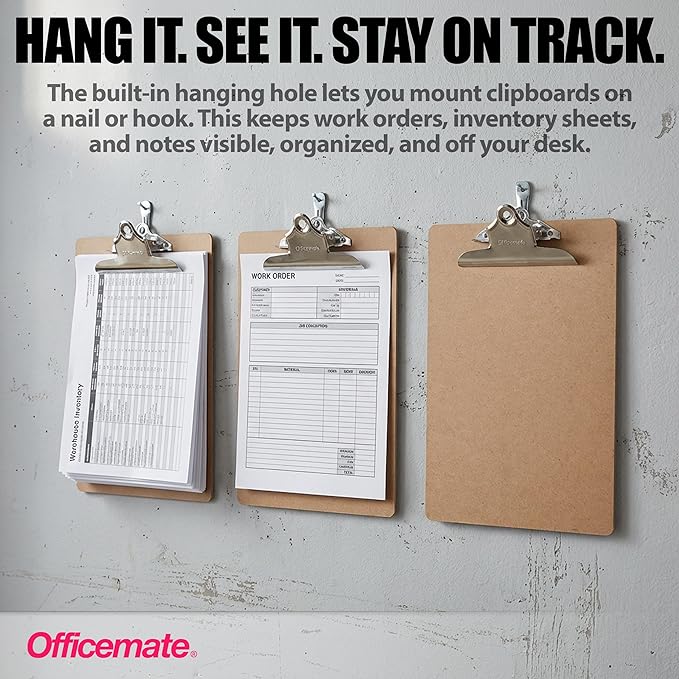 Officemate Recycled Wood Clipboards, Letter Size, Durable Hardboard Writing - Image 6