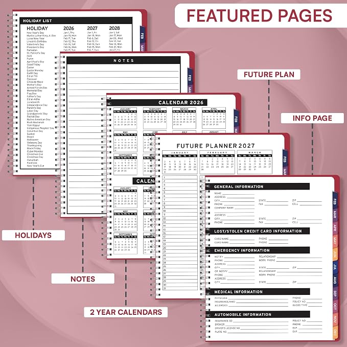 Ensight 2026 Appointment Book and Planner 6.5" x 8.5" Large Hourly Weekly Daily - Image 7