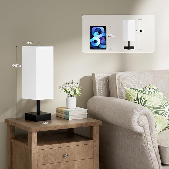 White Small Table Lamp - Image 3