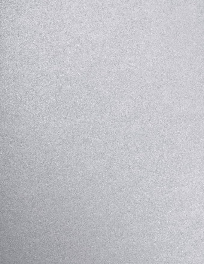LUXPaper 8.5" x 11" Paper | Letter Size | Silver Metallic | 80lb. Text | 50 Qty by LUXPaper