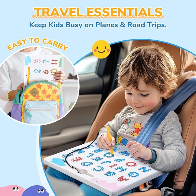 JoyCat Magnetic Letter and Number Tracing Board Set, Double Sided Alphabet & - Image 4